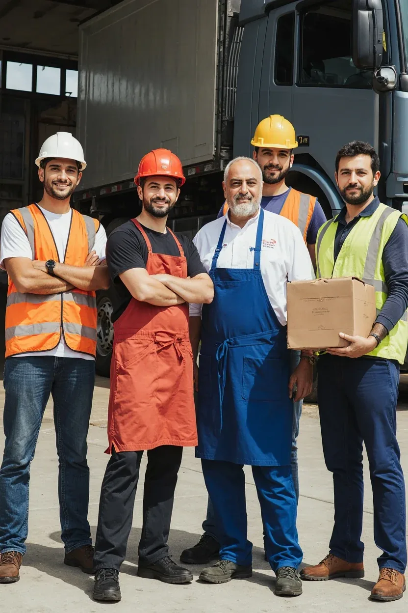 Farklı sektörlerden, Almanya'da çalışan mavi yaka çalışanlar